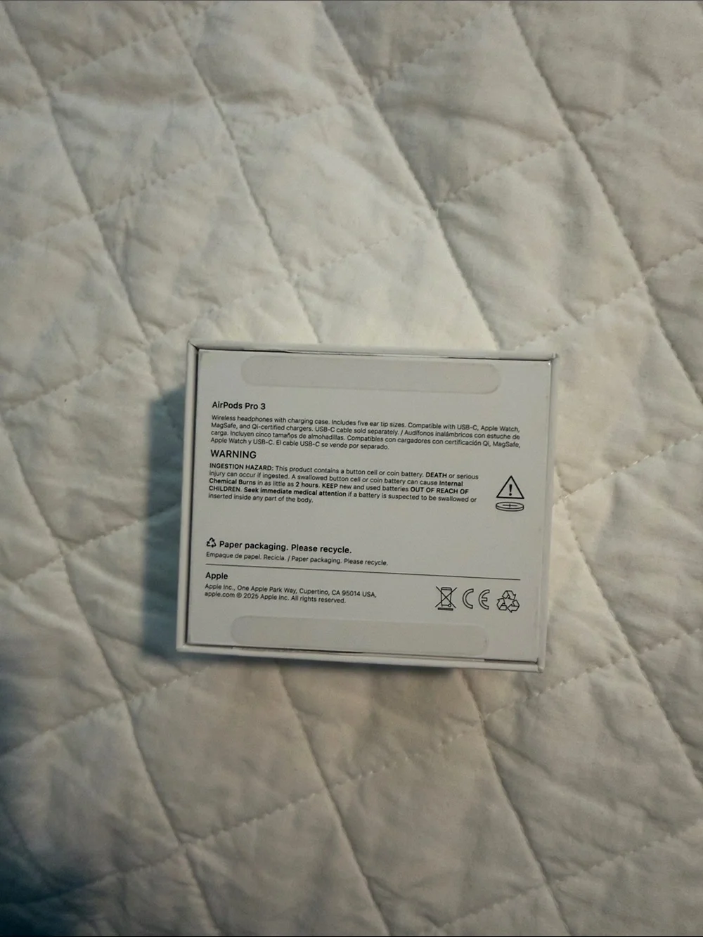 Apple White AirPods Pro 3rd gen with Charging Case and Box
